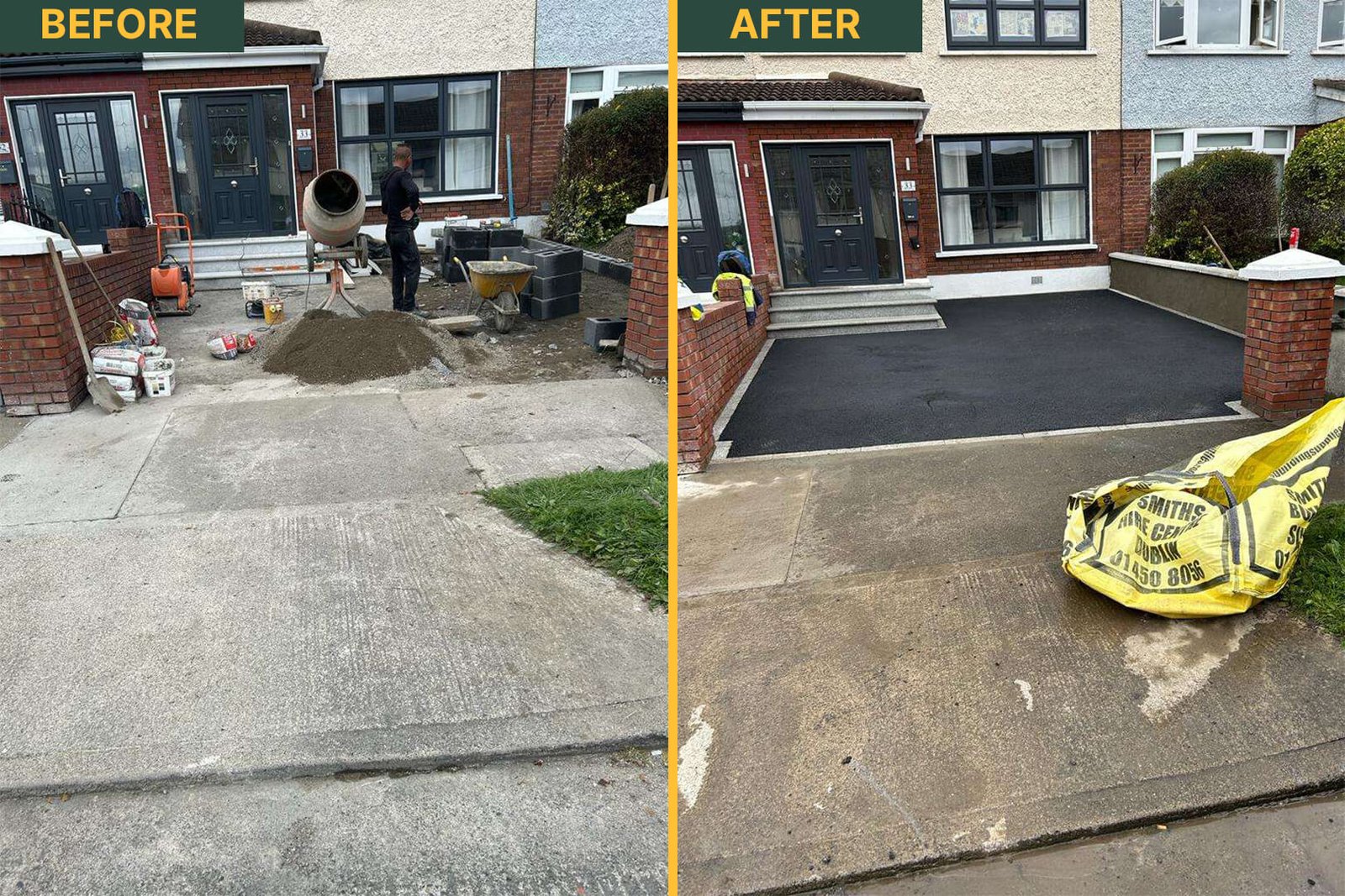 BEFORE AND AFTER Tarmacadam