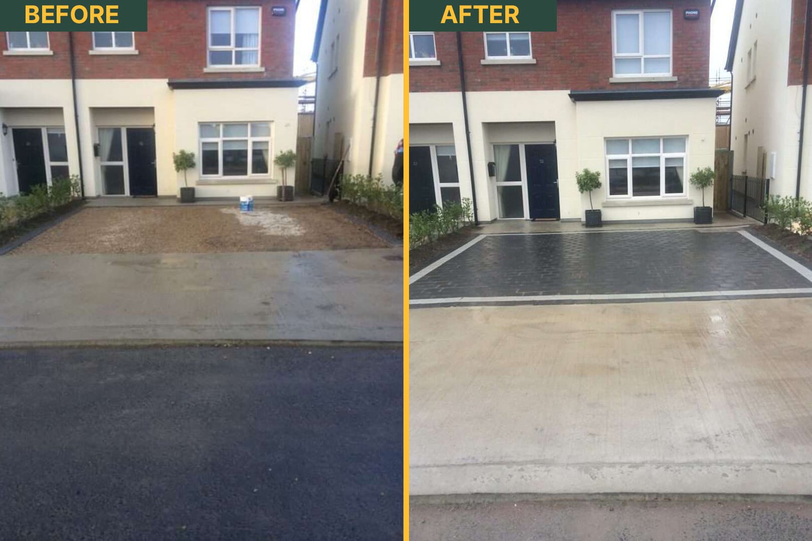 Before and after driveway 2