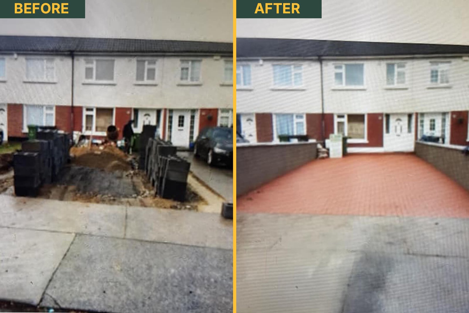 Before and after driveways 1