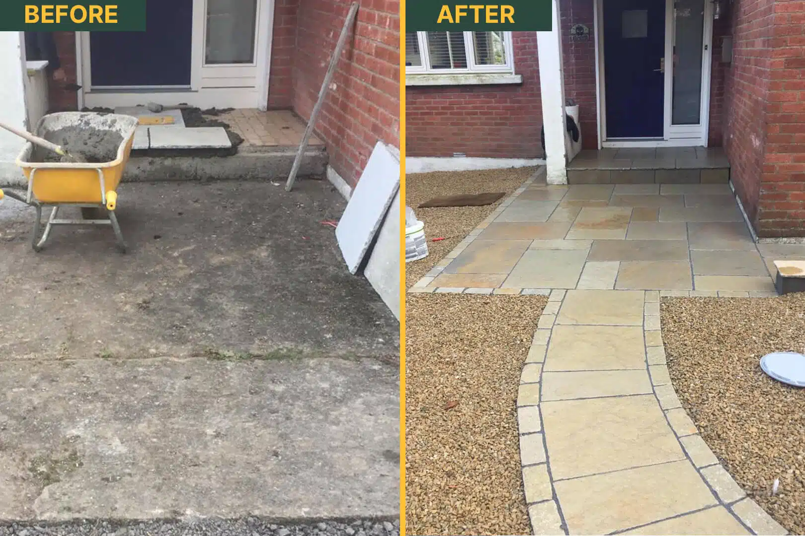 before-and-afterNew-gravel pateos